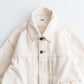 FOUNDOUR LOOSELY WOVEN DENIM ZIP UP BLOUSON