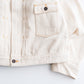 FOUNDOUR LOOSELY WOVEN DENIM ZIP UP BLOUSON
