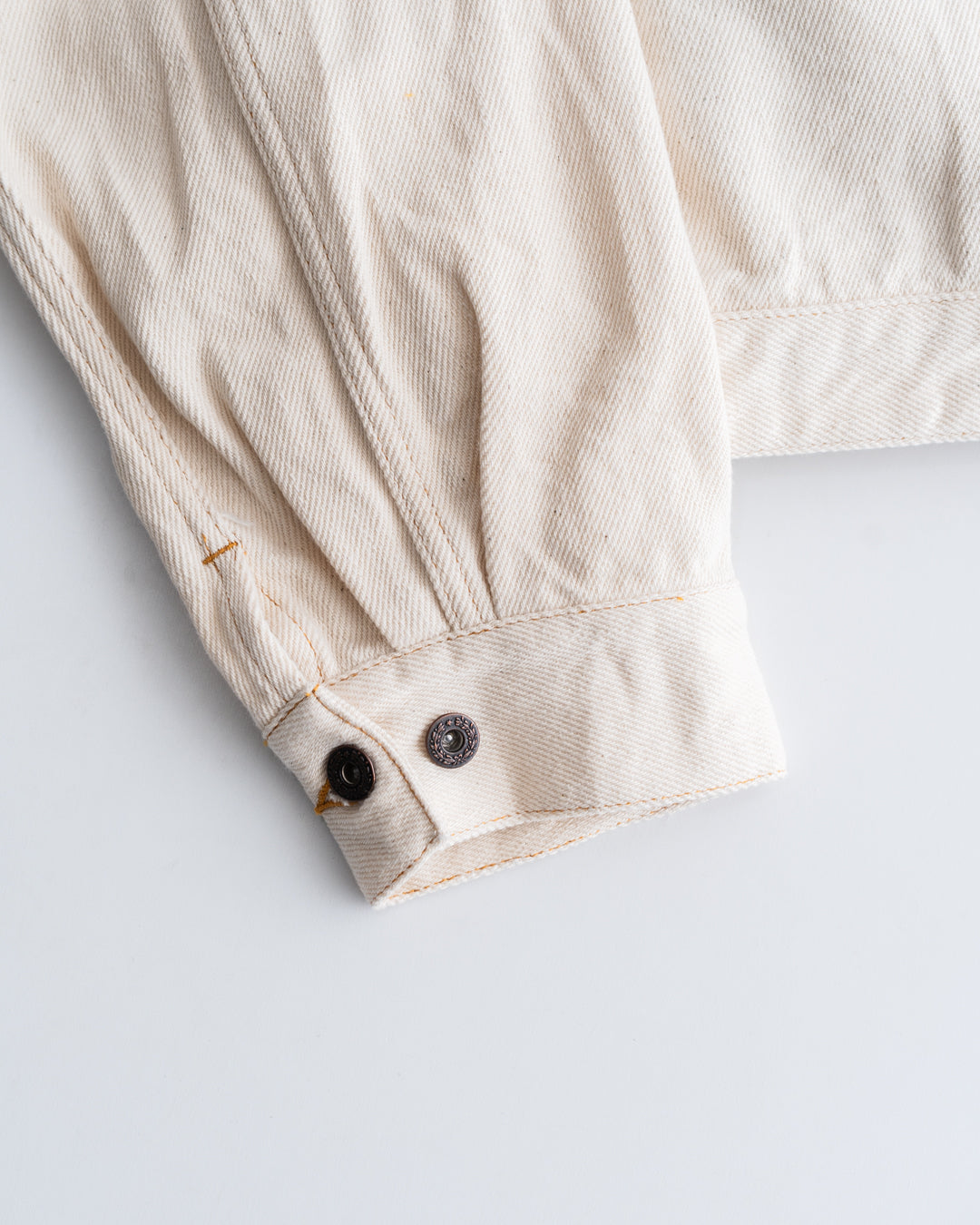 FOUNDOUR LOOSELY WOVEN DENIM ZIP UP BLOUSON