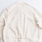 FOUNDOUR LOOSELY WOVEN DENIM ZIP UP BLOUSON