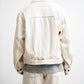FOUNDOUR LOOSELY WOVEN DENIM ZIP UP BLOUSON