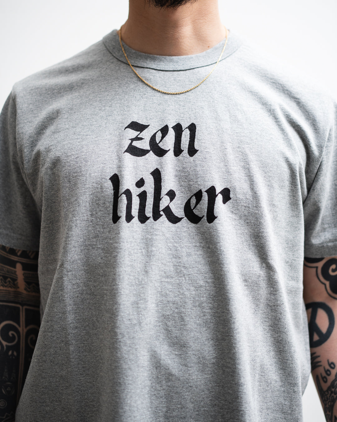 TACOMA FUJI RECORDS ZEN HIKER Tee designed by Jerry UKAI