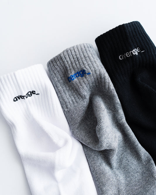 [4.11 sat 12:00 Release] average_ Logo Short Socks