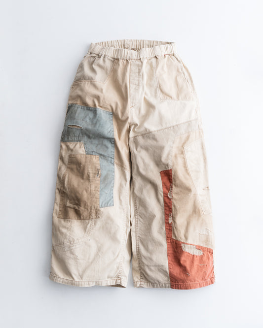 ANACHRONORM REMAKED MIX PANEL WIDE EASY PANTS