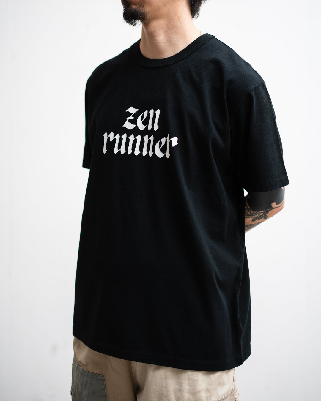 TACOMA FUJI RECORDS ZEN RUNNER Tee designed by Jerry UKAI