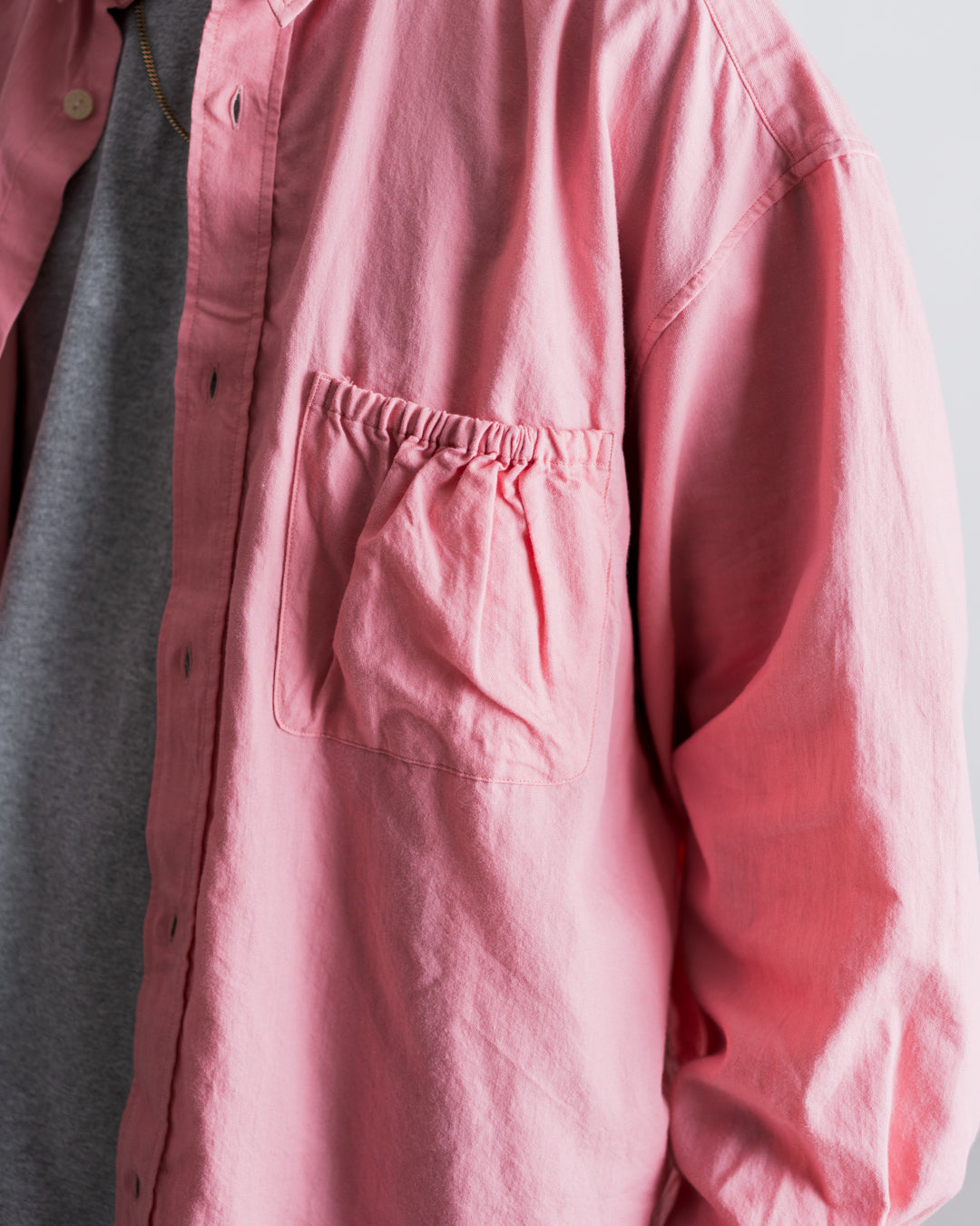 refomed  WRIST PATCH WIDE SHIRT"CHAMBRAY"