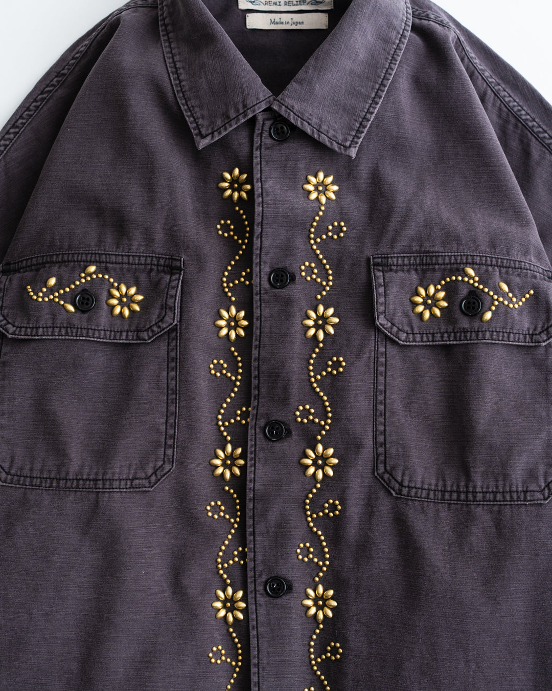 【REMI RELIEF/レミレリーフ】ミリタリーシャツ 通販] REMI RELIEF (レミレリーフ) WIDE MILITARY SHIRT 商品ページ