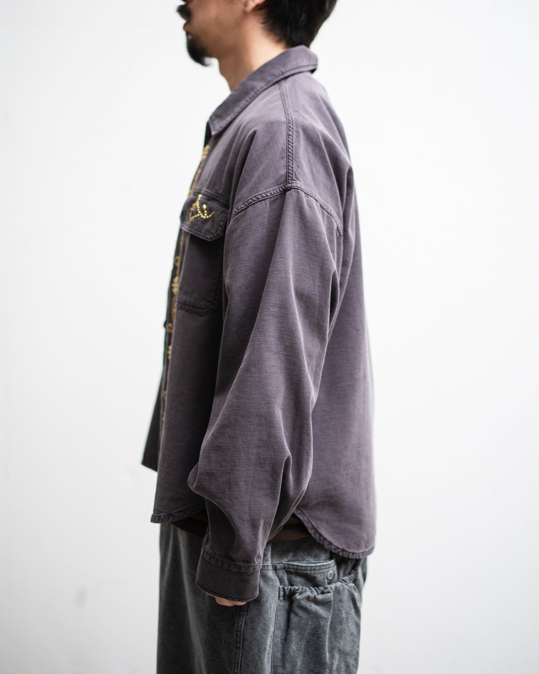 [LAST 1] REMI RELIEF WIDE MILITARY SHIRT(花茎スタッズ)
