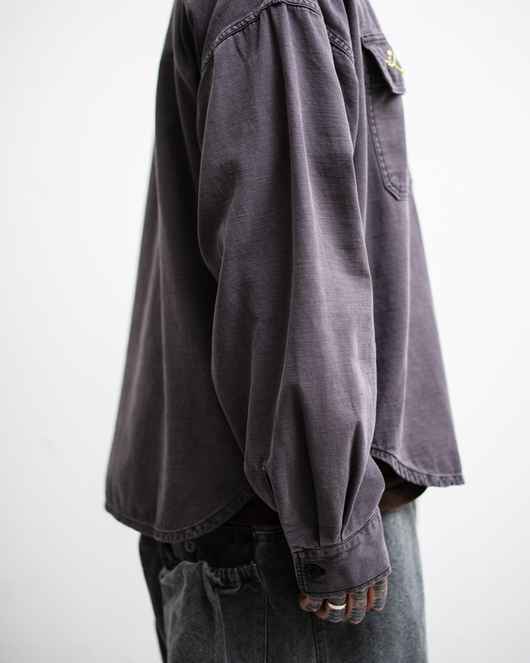 [LAST 1] REMI RELIEF WIDE MILITARY SHIRT(花茎スタッズ)