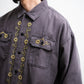 [LAST 1] REMI RELIEF WIDE MILITARY SHIRT(花茎スタッズ)