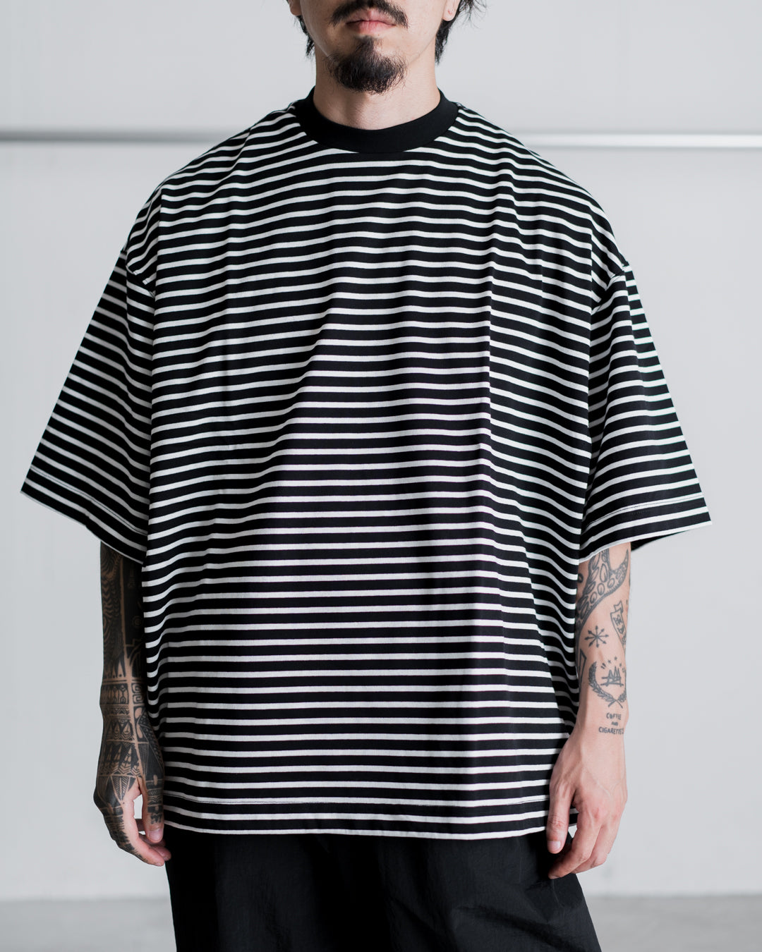 is-ness BALLOON STRIPES T SHIRT