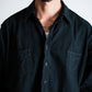 FOUNDOUR BLACK DYED DENIM SHIRT