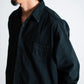 FOUNDOUR BLACK DYED DENIM SHIRT