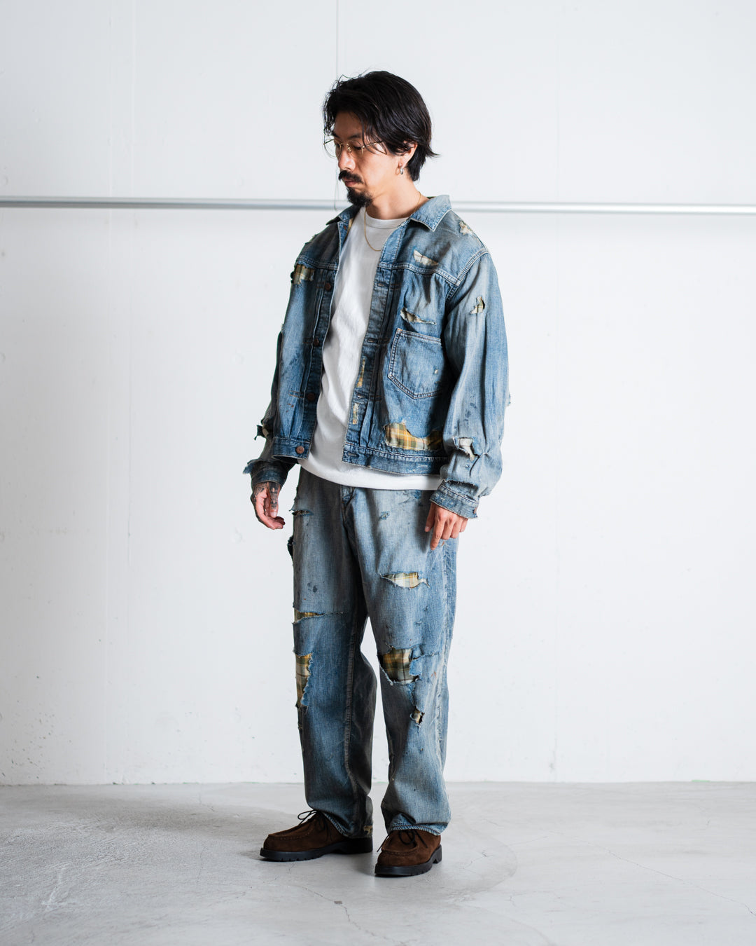 ANACHRONORM CHEAK COMBI DENIM 5P PANTS INDIGO(REMAKE) AN333-R