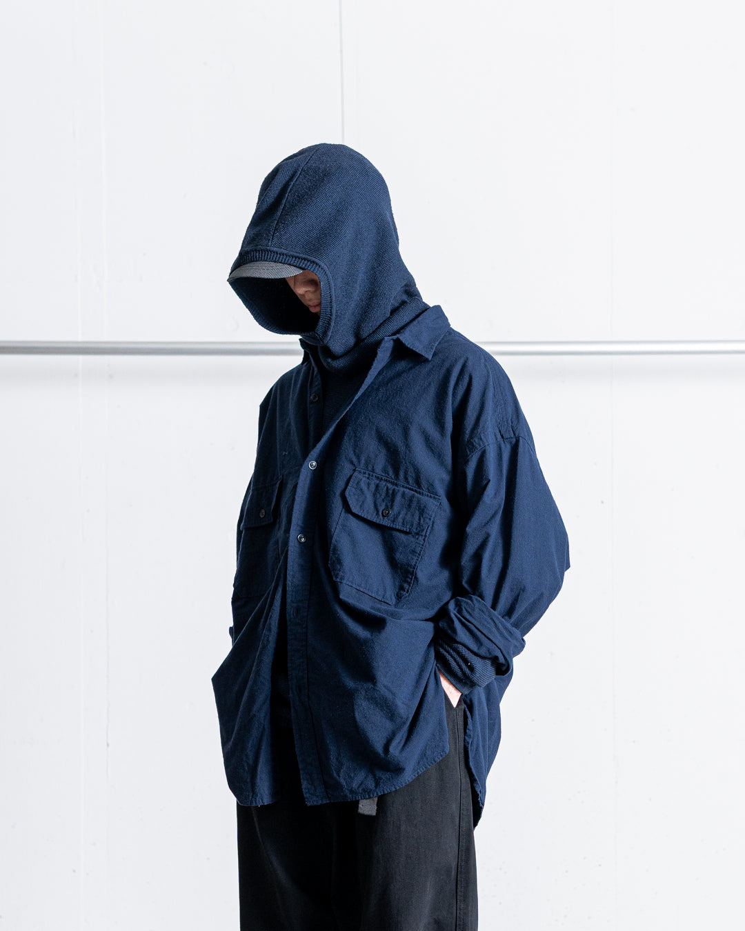 SANMONT Silk Noir Knit Balaclava