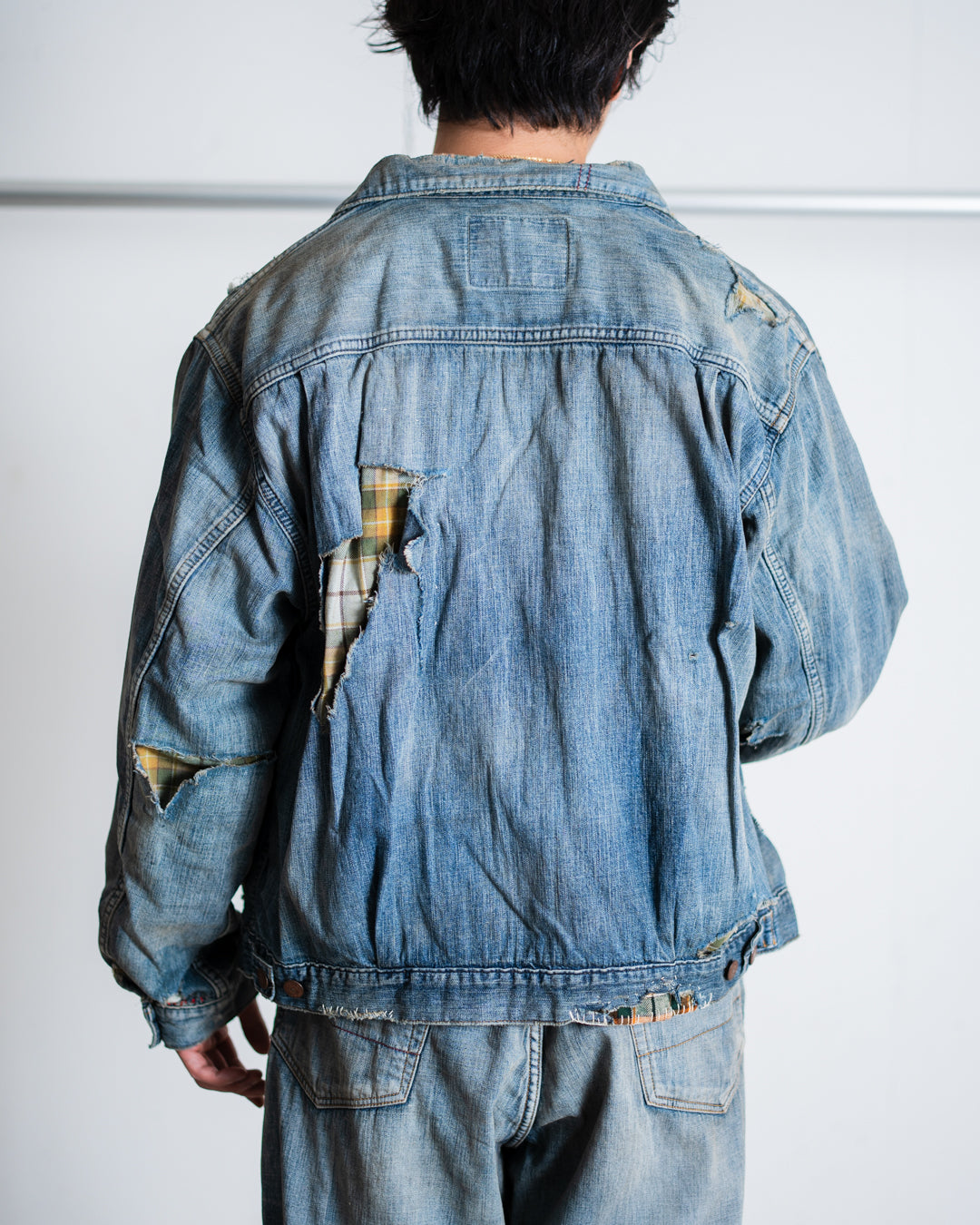 [LAST 1] ANACHRONORM CHEAK COMBI DENIM JACKET INDIGO(REMAKE)