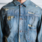 [LAST 1] ANACHRONORM CHEAK COMBI DENIM JACKET INDIGO(REMAKE)
