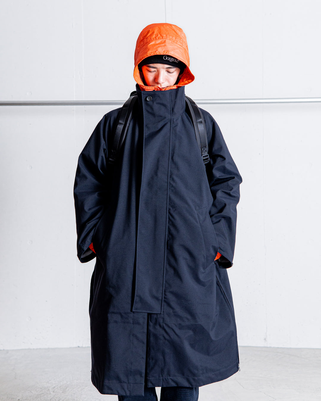 UNTRACE 3L Stand Collar Coat_185