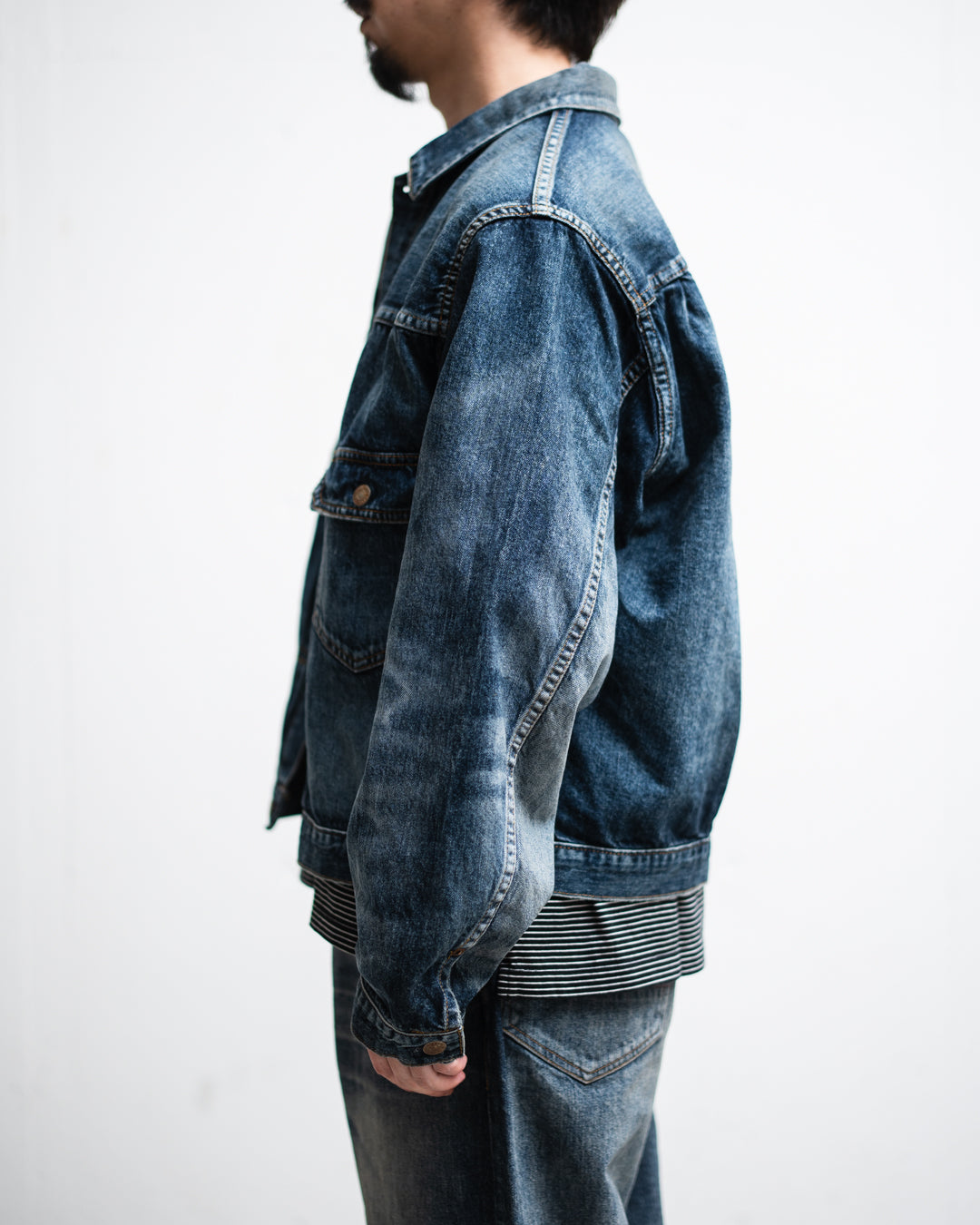 ANACHRONORM AGING DOUBLE POCKET DENIM JACKET