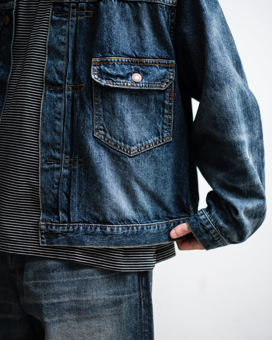 ANACHRONORM AGING DOUBLE POCKET DENIM JACKET