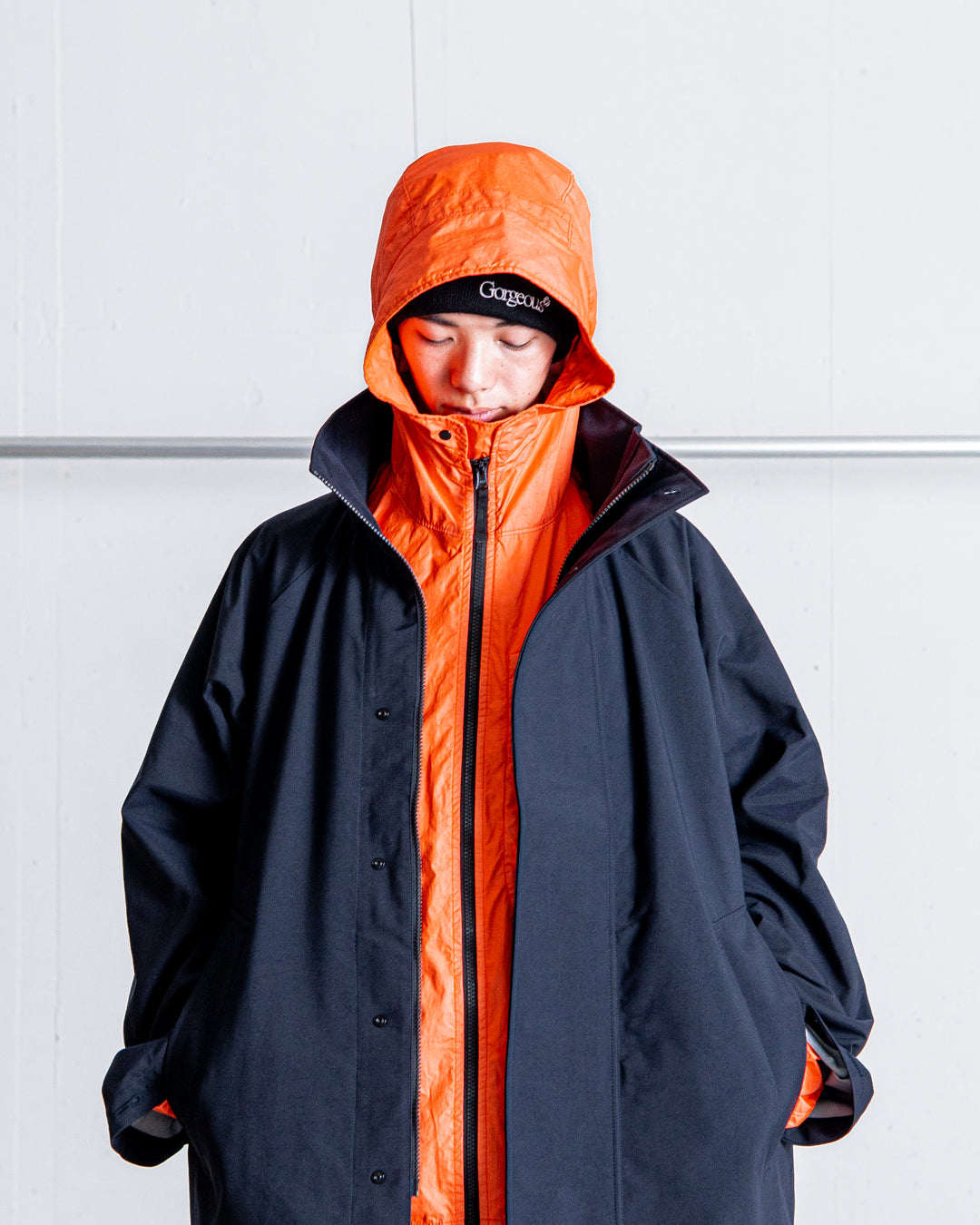 UNTRACE 3L Stand Collar Coat_185