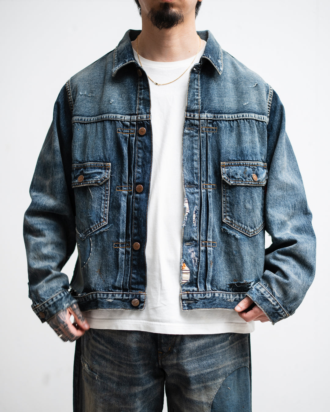 ANACHRONORM REMAKED DOUBLE POCKET DENIM JACKET