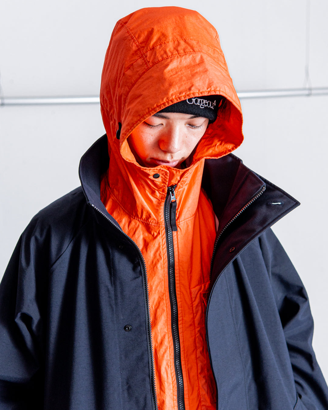 UNTRACE 3L Stand Collar Coat_185