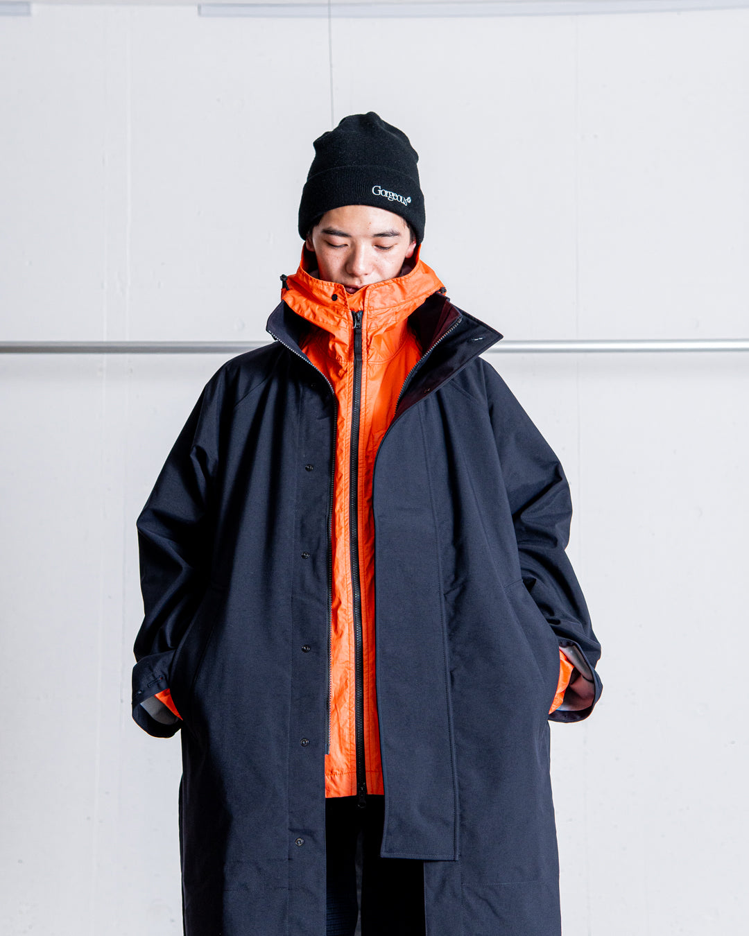 UNTRACE 3L Stand Collar Coat_185