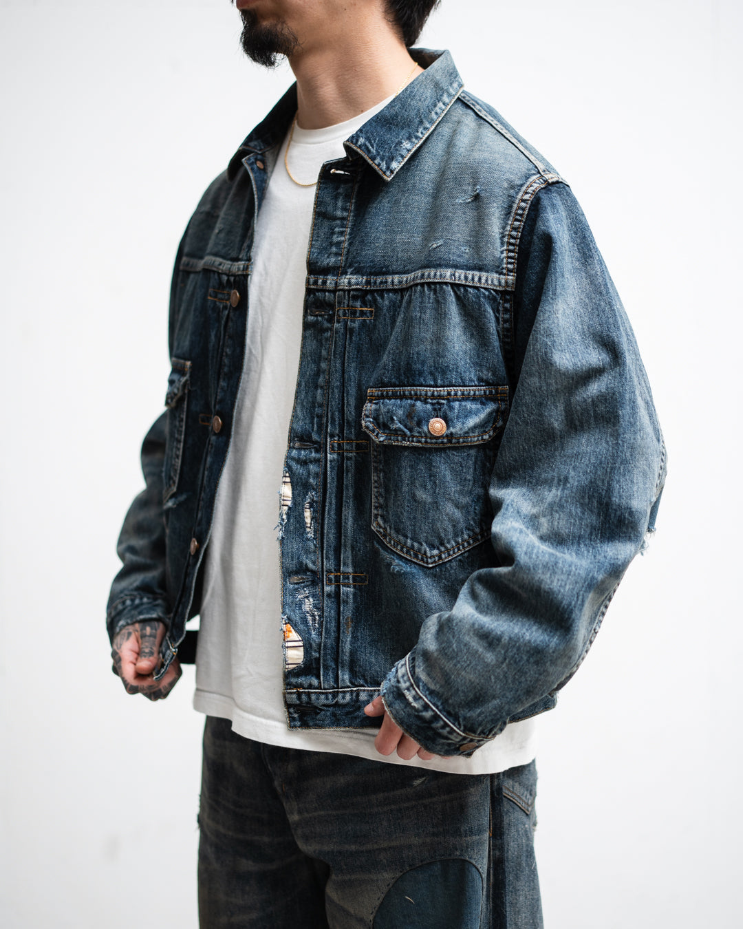 ANACHRONORM REMAKED DOUBLE POCKET DENIM JACKET