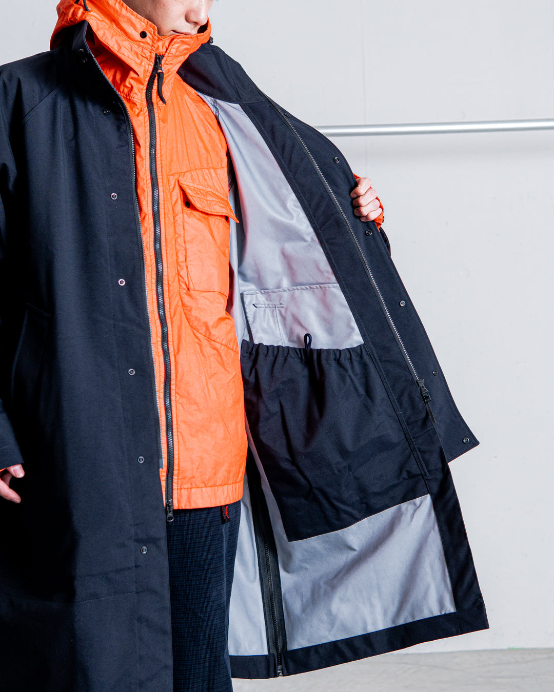 UNTRACE 3L Stand Collar Coat_185
