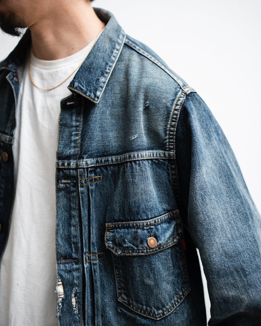 ANACHRONORM REMAKED DOUBLE POCKET DENIM JACKET