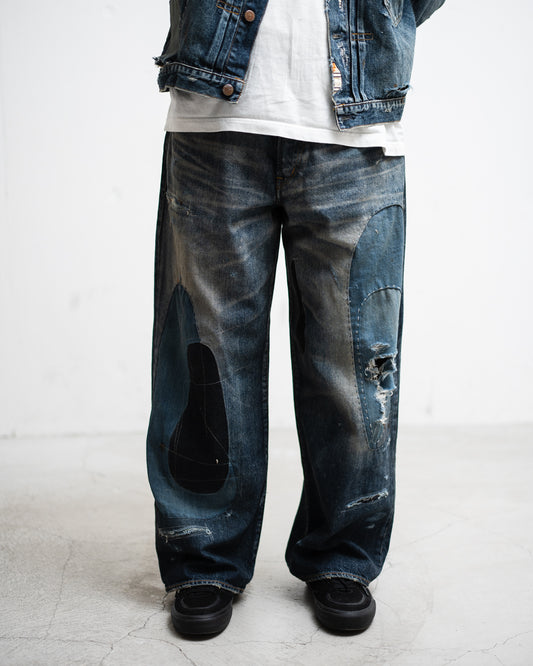 ANACHRONORM REMAKED WIDE 5P DENIM PANTS