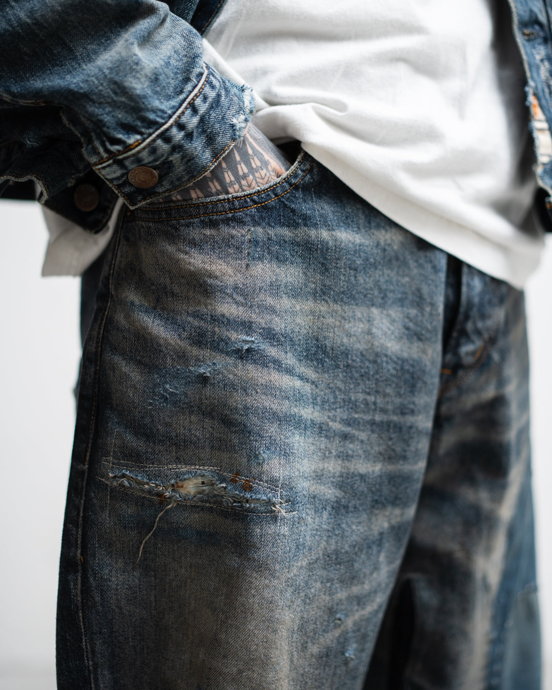 ANACHRONORM REMAKED WIDE 5P DENIM PANTS