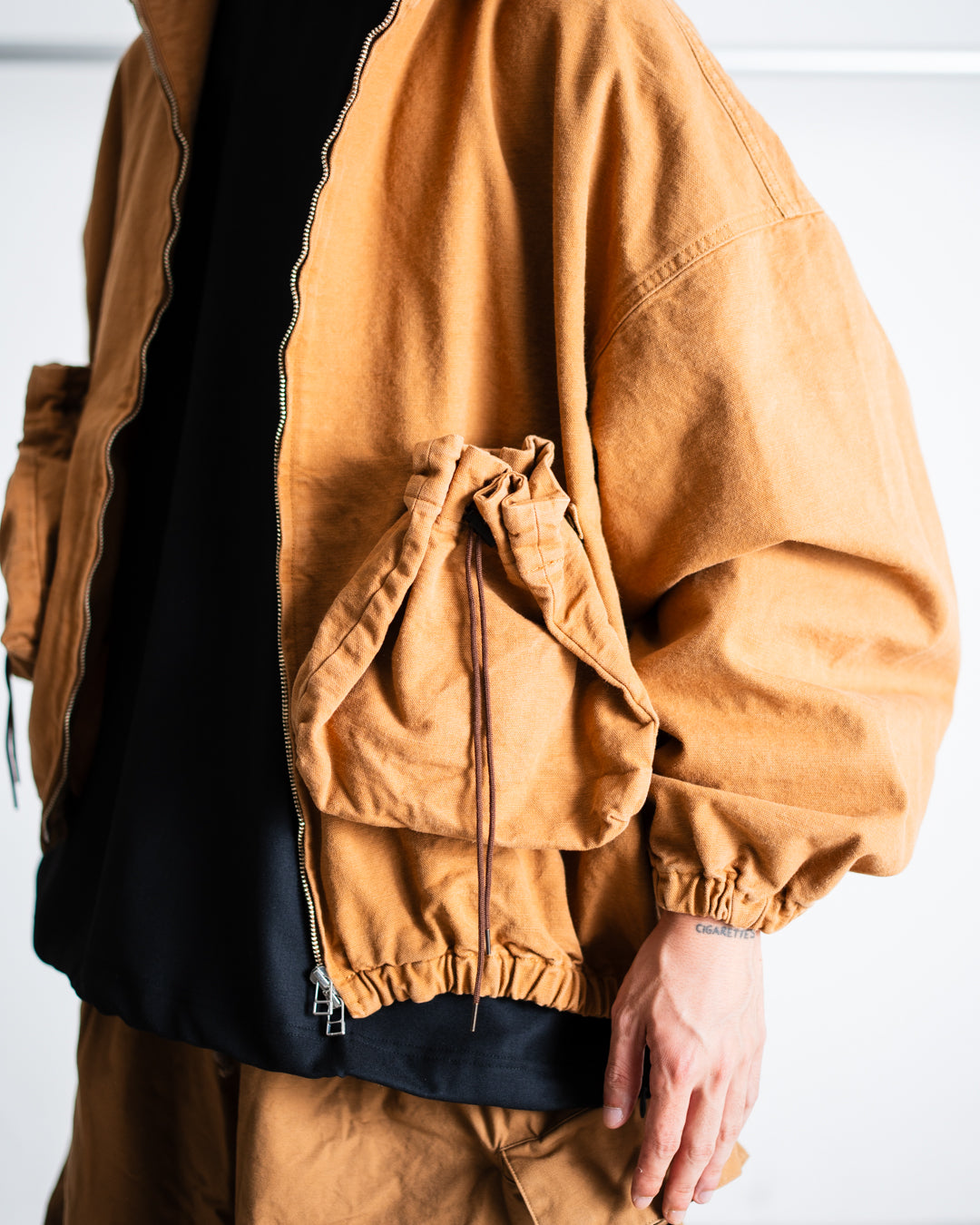 refomed  "KINCHAKU" DUCK HOODIE
