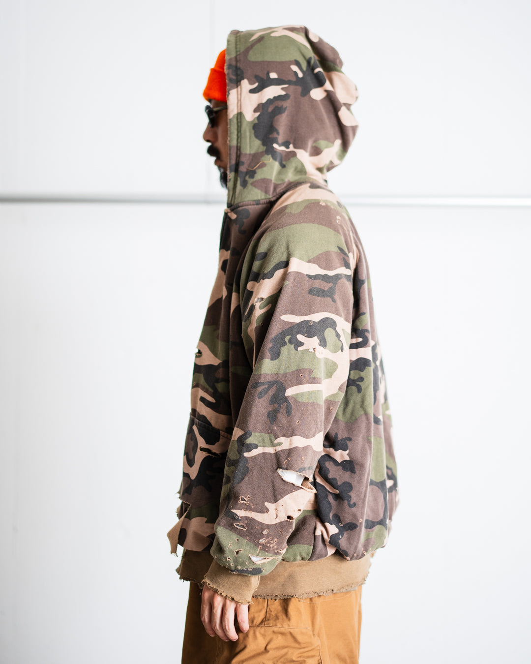 [8.30 sat 12:00 Release] ANACHRONORM HARD DAMAGED INNER WAFFLE SWEAT PARKA