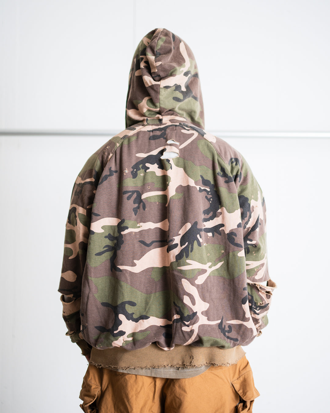 ANACHRONORM HARD DAMAGED CAMO ジップパーカー 通販] ANACHRONORM(アナクロノーム) HARD DAMAGED INNER WAFFLE SWEAT