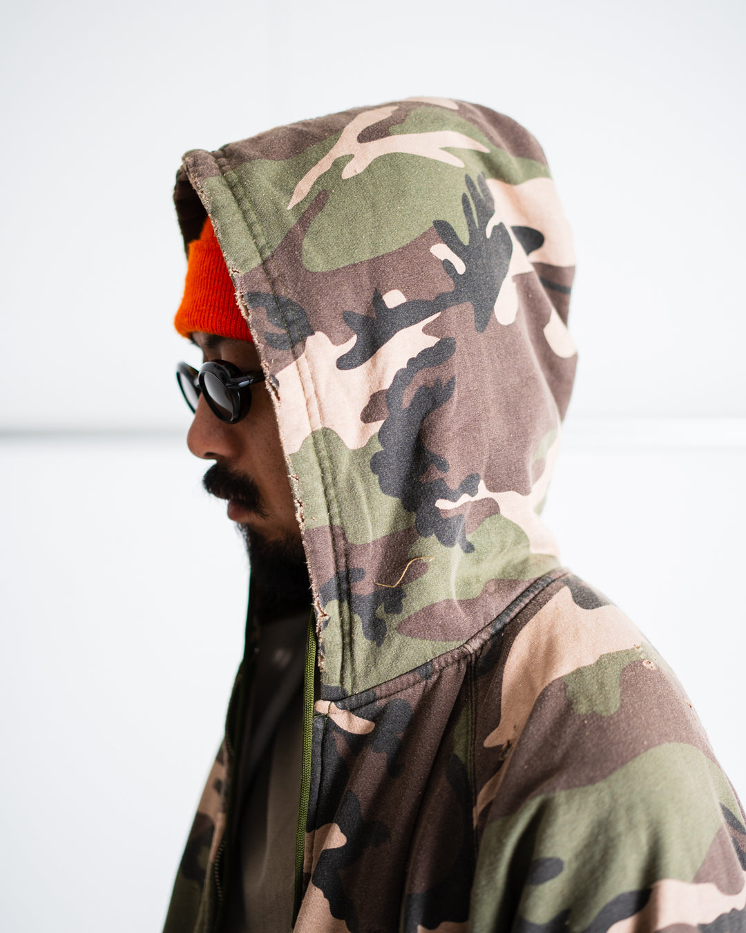 [8.30 sat 12:00 Release] ANACHRONORM HARD DAMAGED INNER WAFFLE SWEAT PARKA