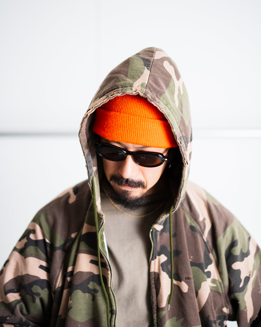 [8.30 sat 12:00 Release] ANACHRONORM HARD DAMAGED INNER WAFFLE SWEAT PARKA