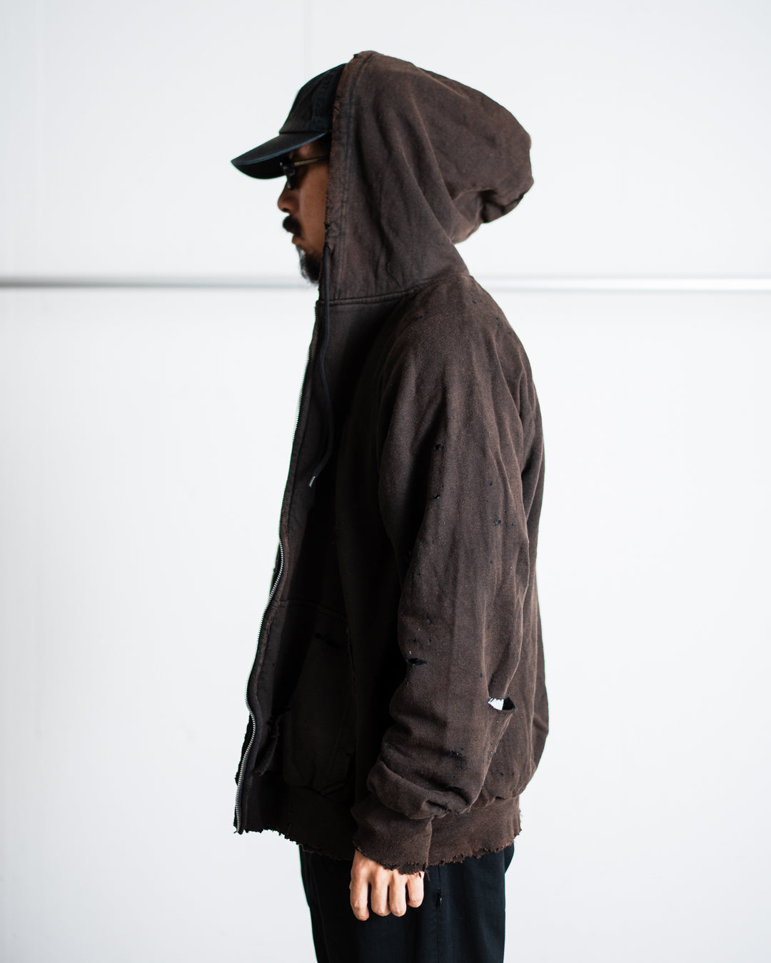 [8.30 sat 12:00 Release] ANACHRONORM HARD DAMAGED INNER WAFFLE SWEAT PARKA