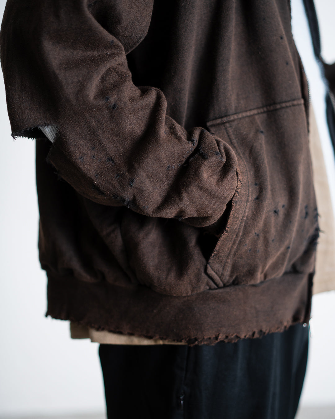 [8.30 sat 12:00 Release] ANACHRONORM HARD DAMAGED INNER WAFFLE SWEAT PARKA