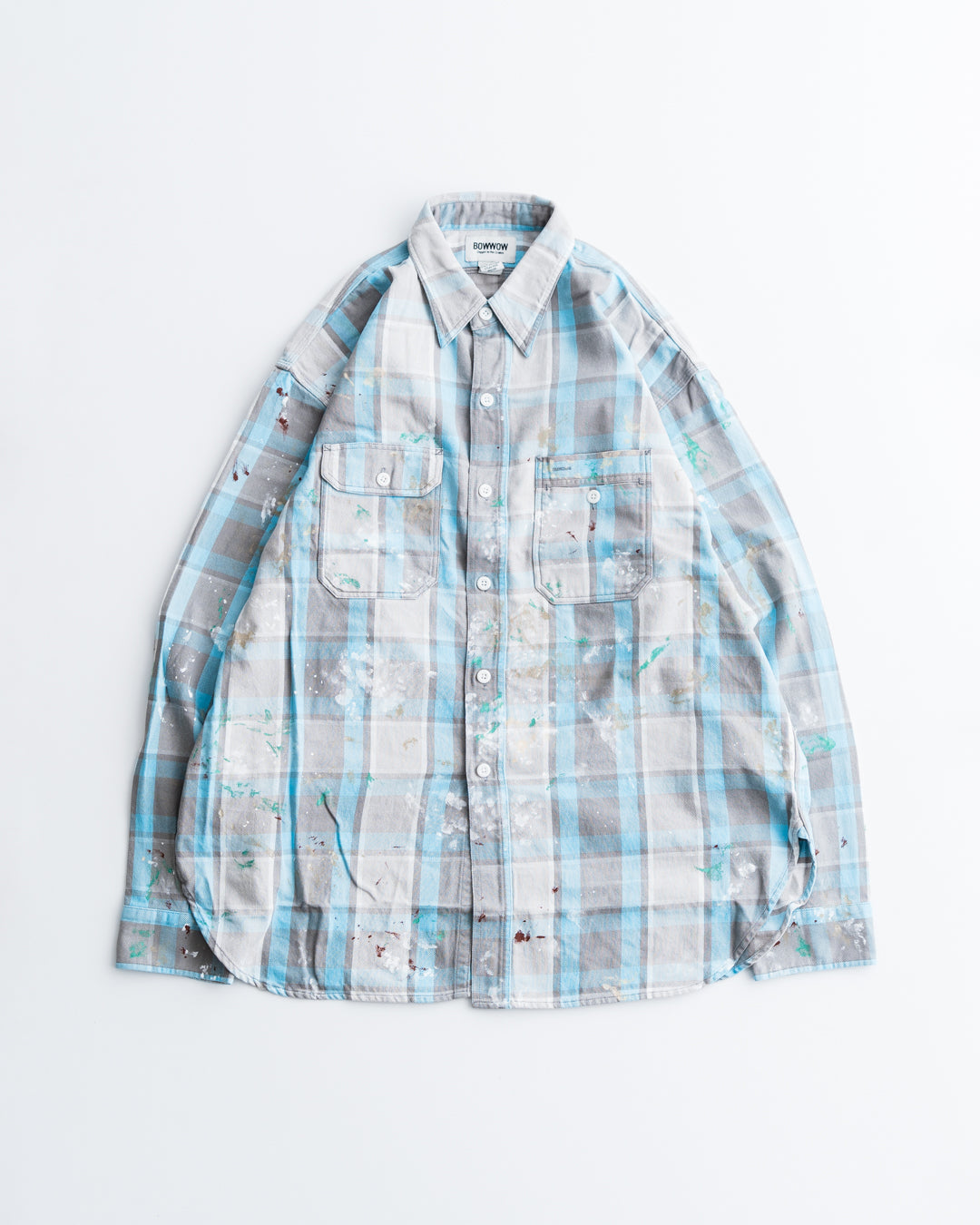 [LAST 1] BOWWOW PAINTER'S PAINT STAINED FLANNEL SHIRT