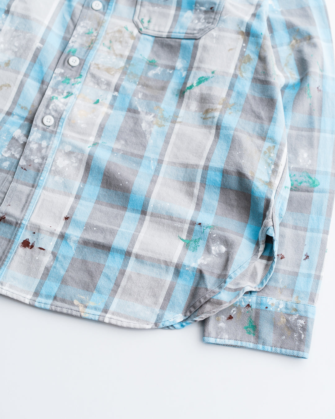 [LAST 1] BOWWOW PAINTER'S PAINT STAINED FLANNEL SHIRT