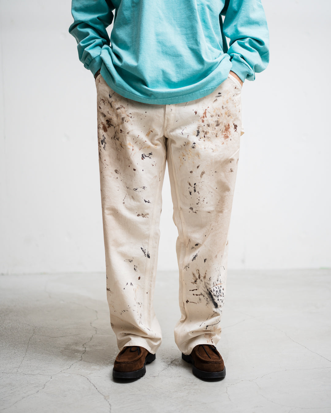 BOWWOW PAINTER'S PAINT STAINED PAINTER PANTS