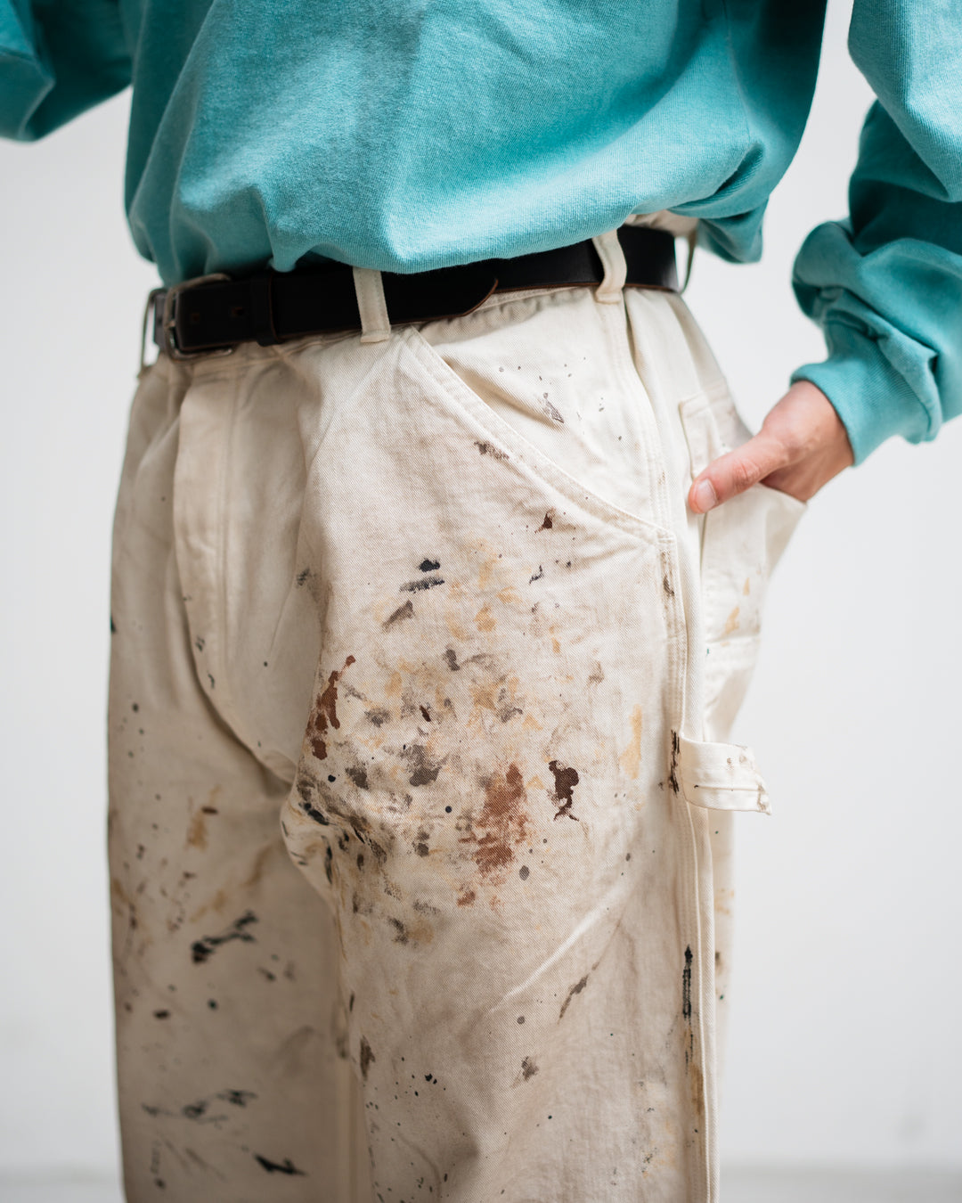 BOWWOW PAINTER'S PAINT STAINED PAINTER PANTS