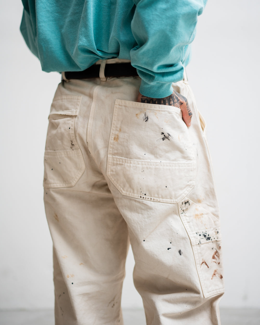 BOWWOW PAINTER'S PAINT STAINED PAINTER PANTS