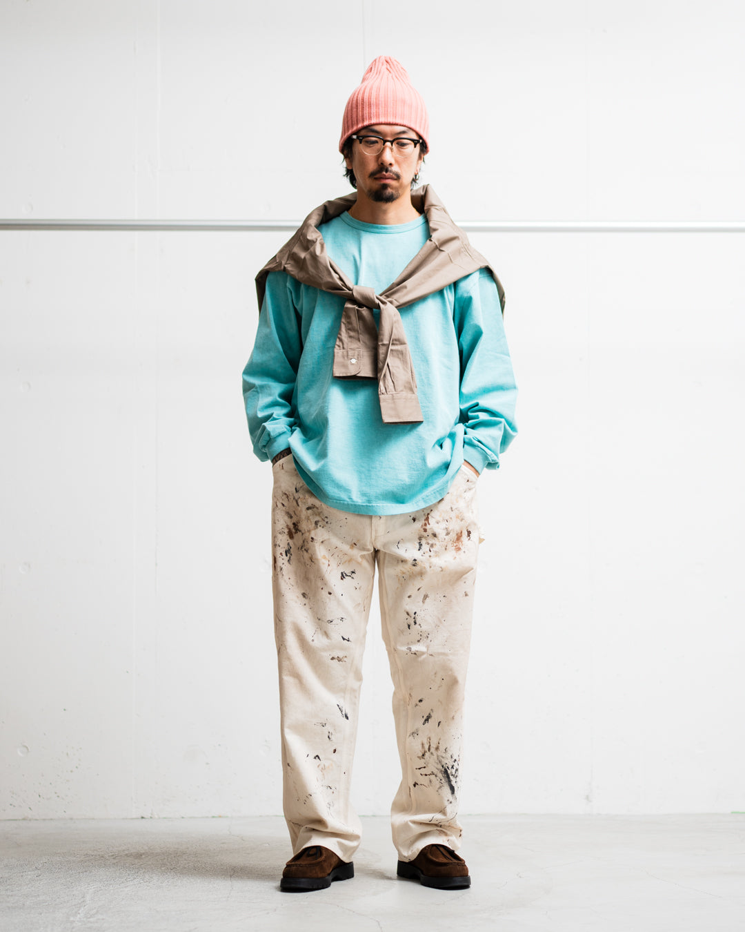 BOWWOW PAINTER'S PAINT STAINED PAINTER PANTS