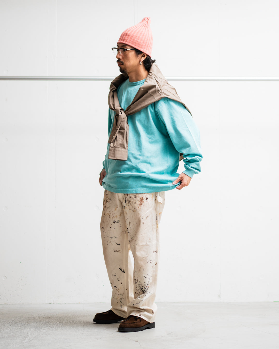BOWWOW PAINTER'S PAINT STAINED PAINTER PANTS