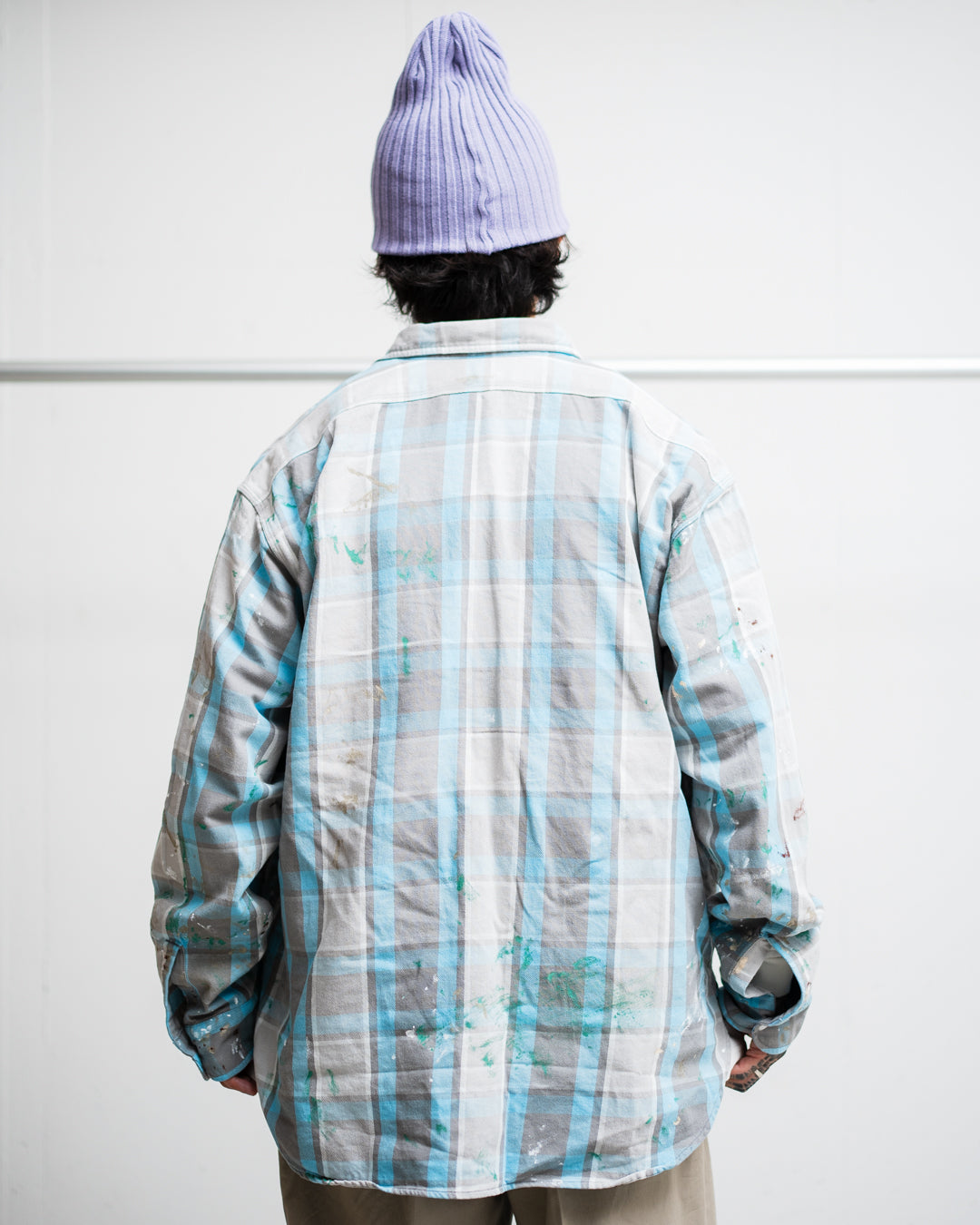 [LAST 1] BOWWOW PAINTER'S PAINT STAINED FLANNEL SHIRT