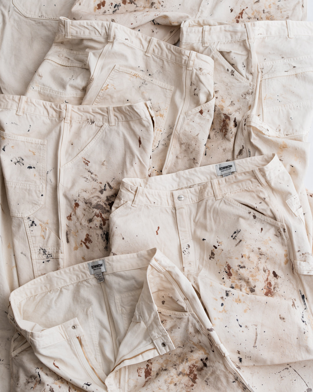 BOWWOW PAINTER'S PAINT STAINED PAINTER PANTS