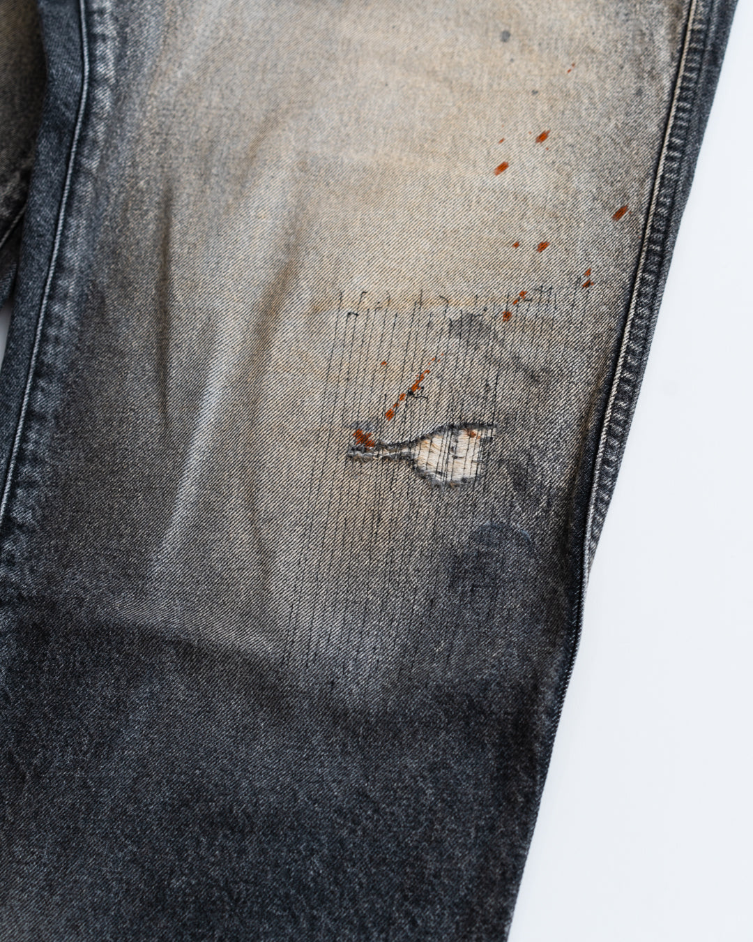 ANACHRONORM FRONT YORK WASHED DENIM PANTS  (REMAKE)